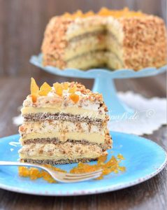 Torte mit Haselnüssen und Mandeln